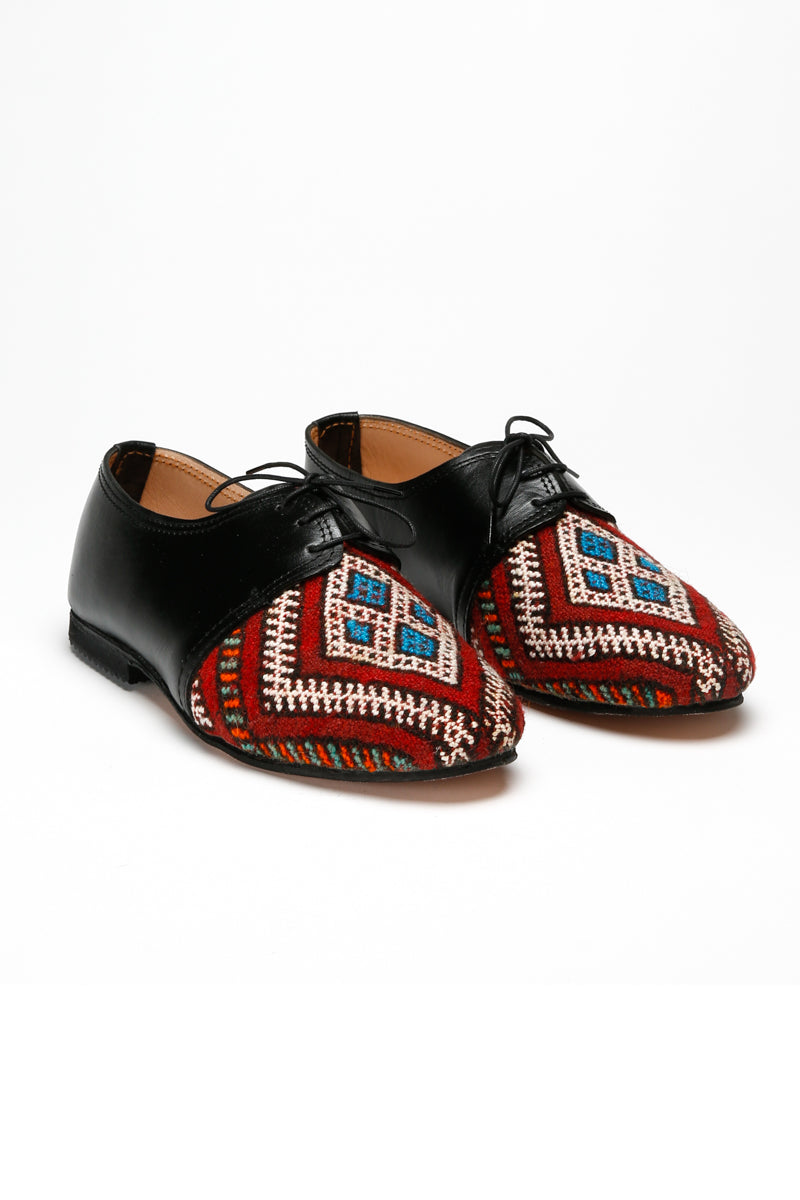 Women's Rug Oxfords 21 - One-of-a-kind Vintage Moroccan Rug Shoes - Size 8