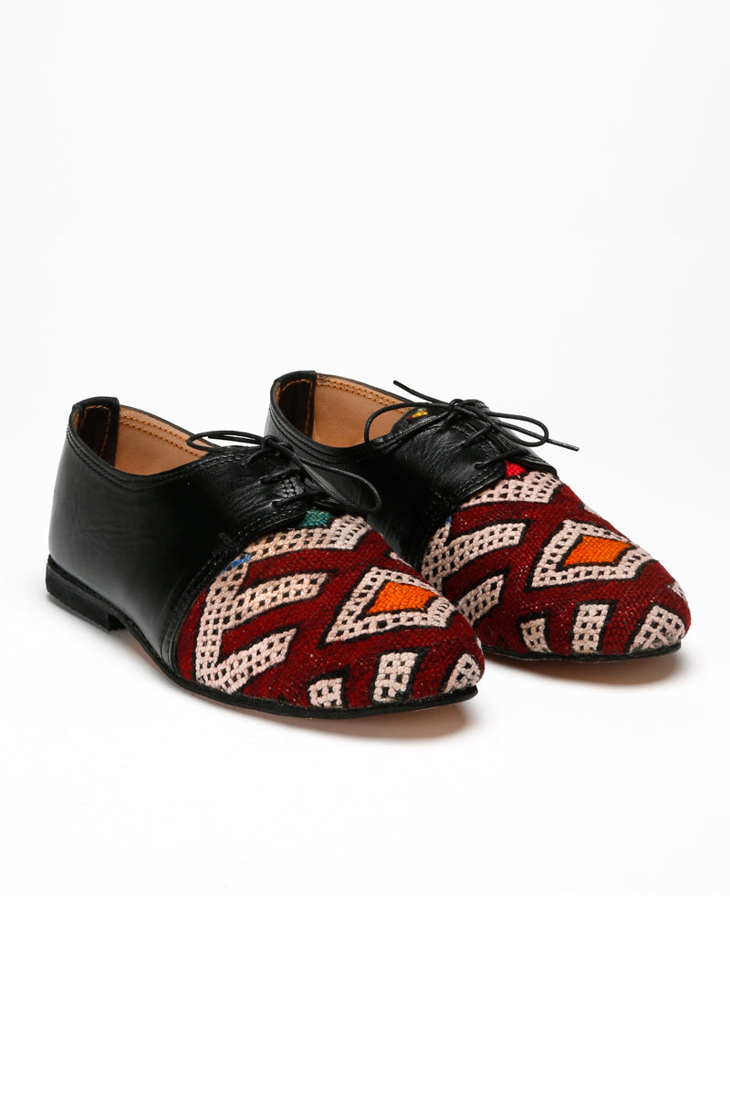 Women's Rug Oxfords 22 - One-of-a-kind Vintage Moroccan Rug Shoes - Size 8