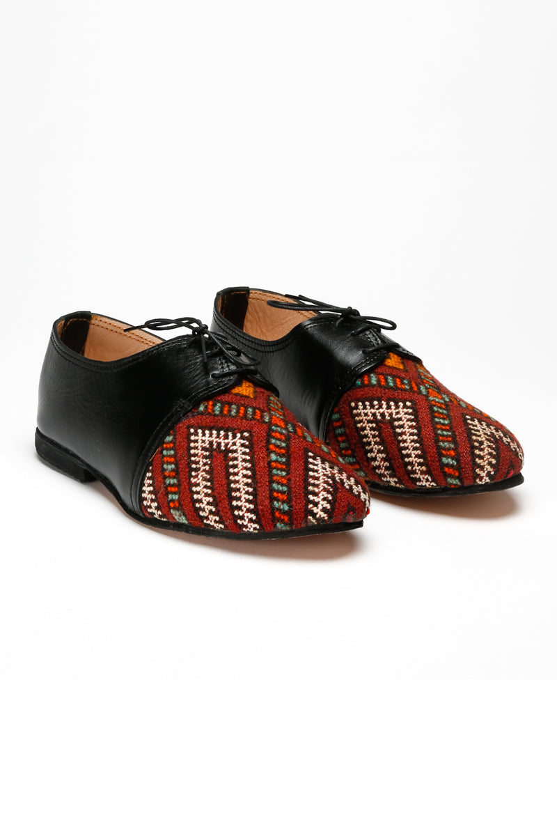 Women's Rug Oxfords 24 - One-of-a-kind Vintage Moroccan Rug Shoes - Size 8