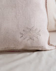 Pale Cool Pink Moroccan Sabra Lumbar Pillow - 11