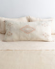 Linen Colored Moroccan Sabra Lumbar Pillow - 19