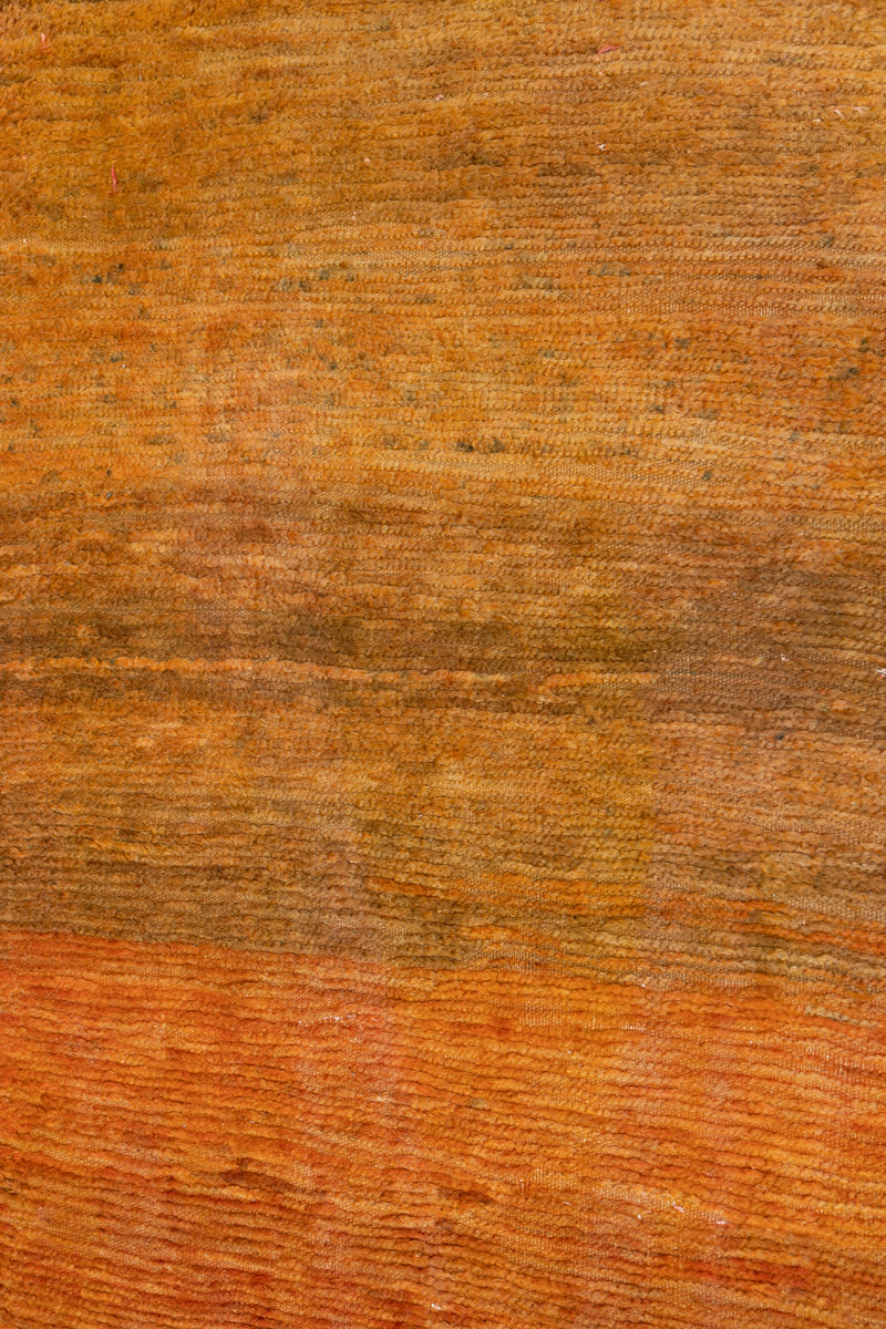 Turmeric Gold and Chartreuse Ombré Vintage Beni Mguild Moroccan Rug - 11 x 5'6 ft