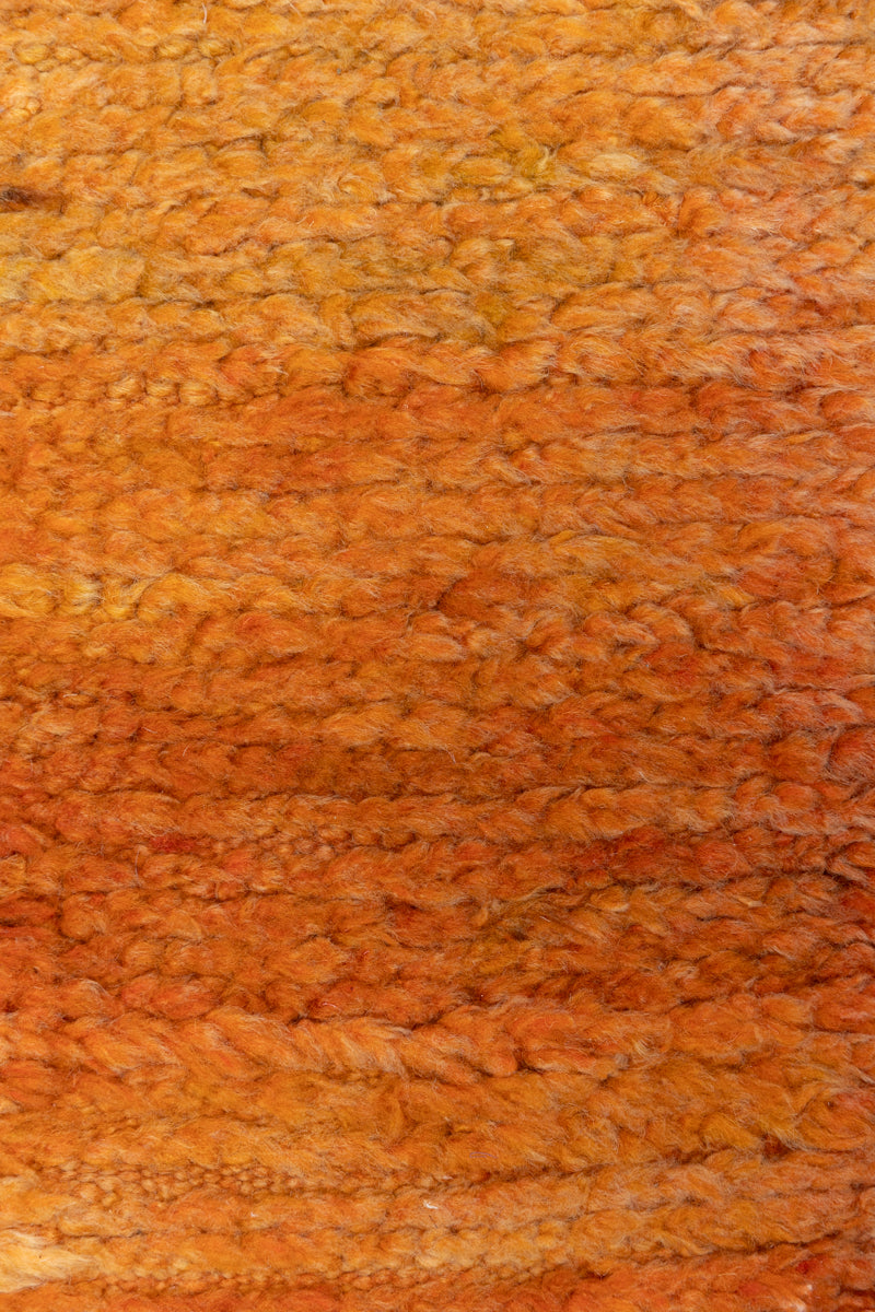 Turmeric Gold and Chartreuse Ombré Vintage Beni Mguild Moroccan Rug - 11 x 5'6 ft