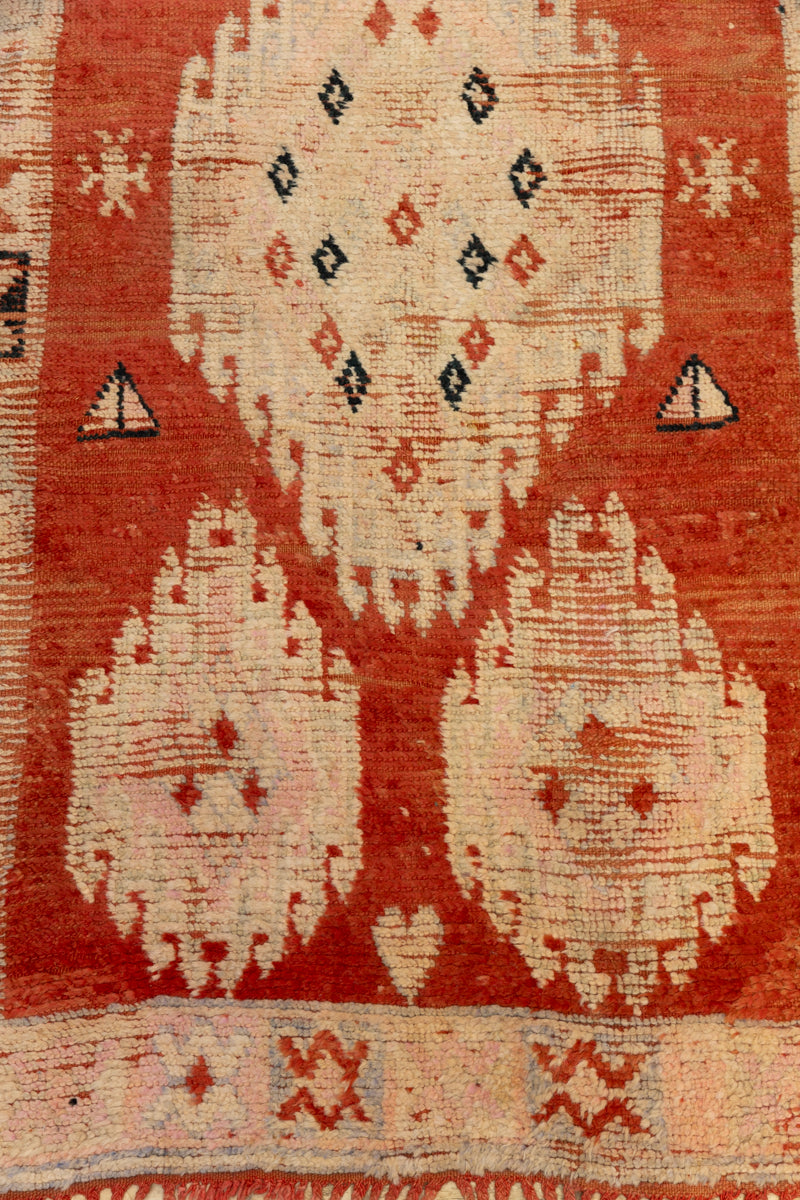 Detail 1960's Rare Vintage Boujaad Moroccan Rug