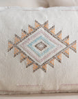 White Moroccan Sabra Lumbar Pillow - 24