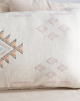 White Moroccan Sabra Lumbar Pillow - 24