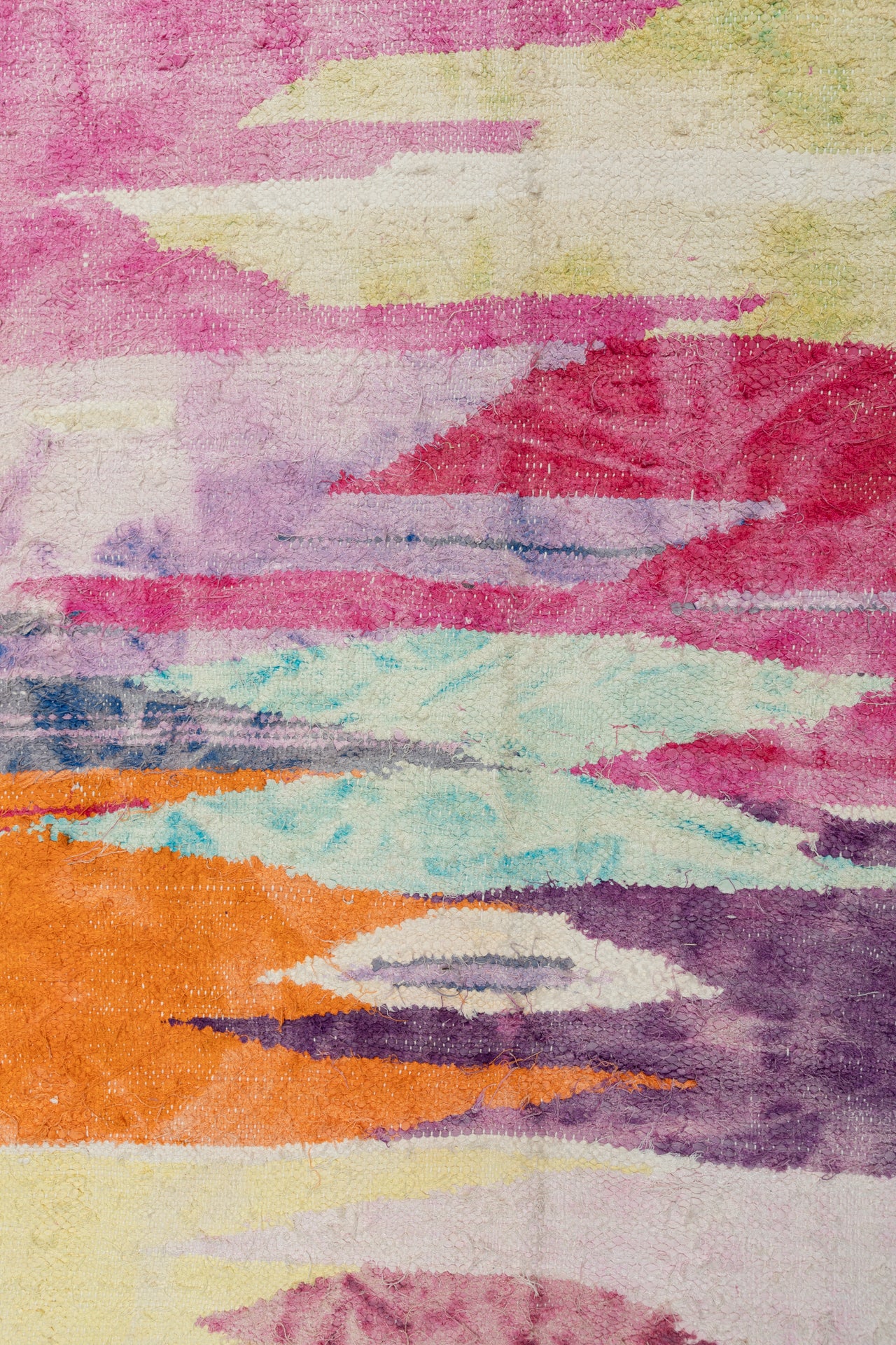 PRISM Watercolor Moroccan Boucherouite Rug 6'2 x 3'5