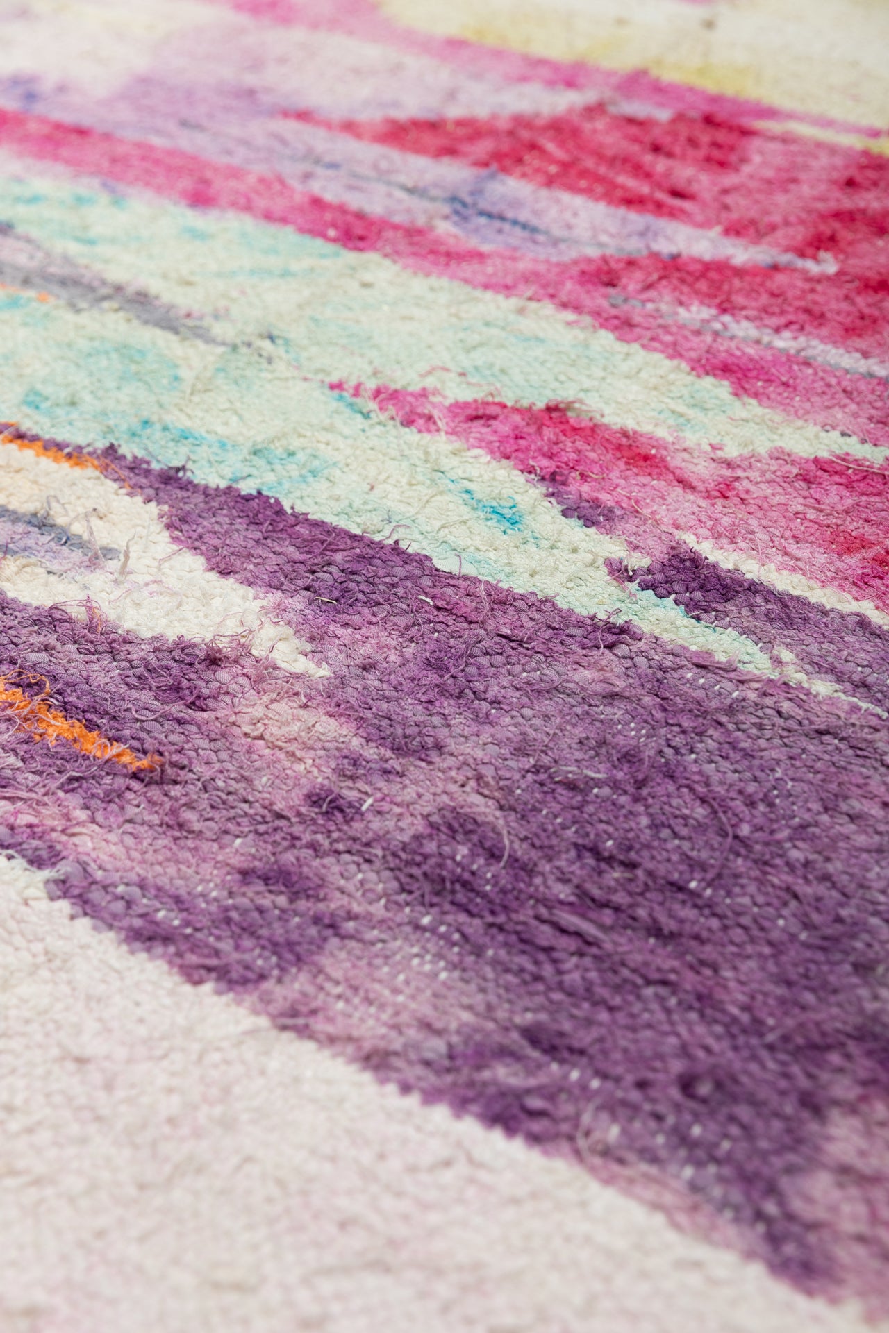 PRISM Watercolor Moroccan Boucherouite Rug 6'2 x 3'5