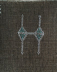 Dark Brown Moroccan Sabra Cactus Silk Pillow - 164