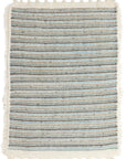 Mini Reversible Shag Moroccan Wool Rug - Blue & Grey Speckle - 2x3 ft
