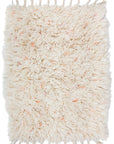 Mini Reversible Shag Moroccan Wool Rug - Peach & Pink Speckle - 2x3 ft