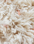 Mini Reversible Shag Moroccan Wool Rug - Peach & Pink Speckle - 2x3 ft