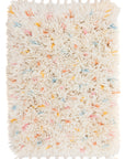Mini Reversible Shag Moroccan Wool Rug - Multi-color Speckle - 2x3 ft