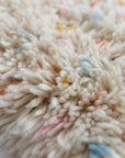 Mini Reversible Shag Moroccan Wool Rug - Multi-color Speckle - 2x3 ft