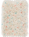Mini Reversible Shag Moroccan Wool Rug - Blue & Coral - 2x3 ft