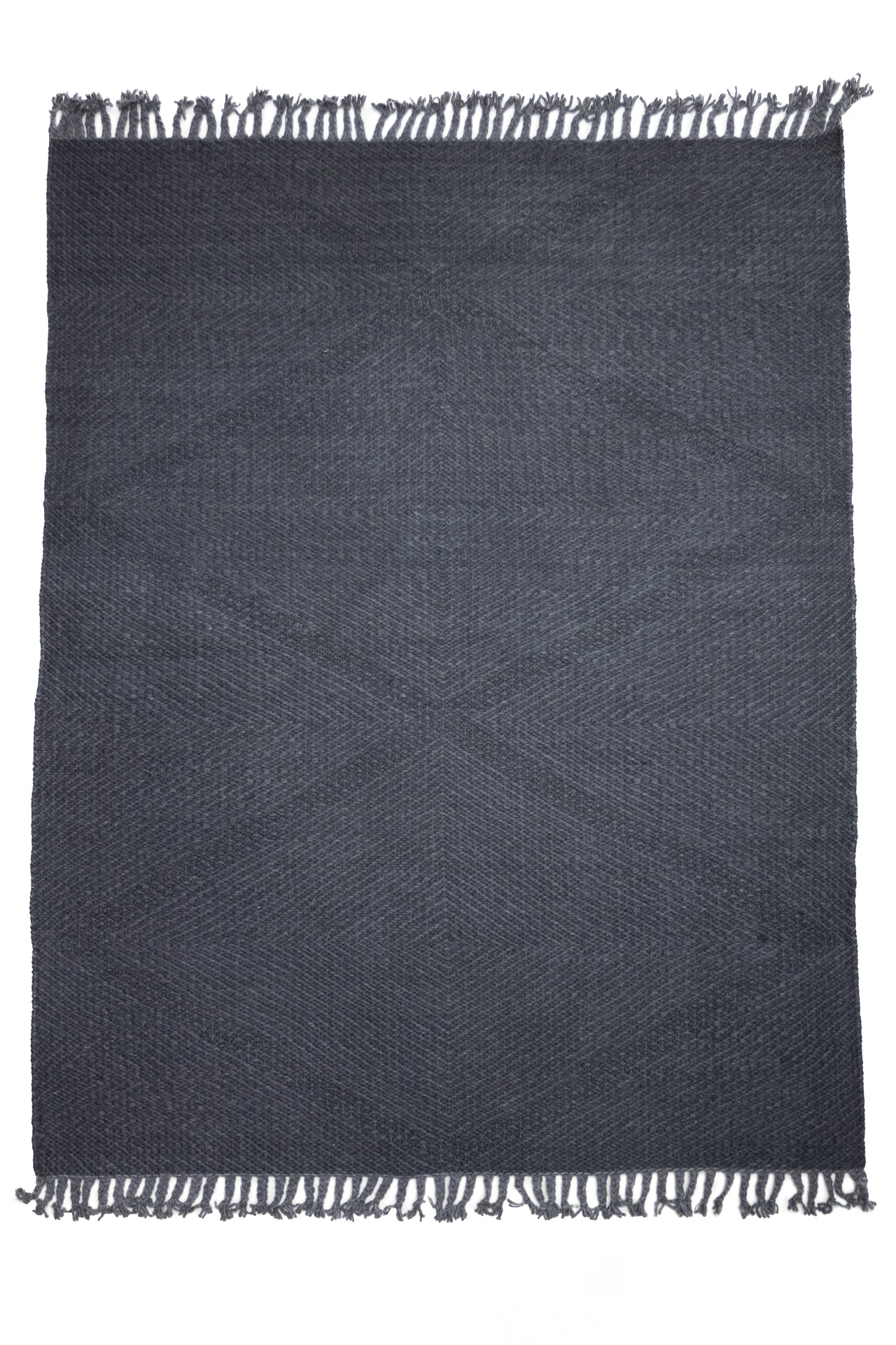 Two-Tone Grey Monochrome Zanafi Rug - 3'1 x 3'10