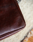Cherrywood - Luxury Genuine Leather Cube Pouf - 20" x 14"inches