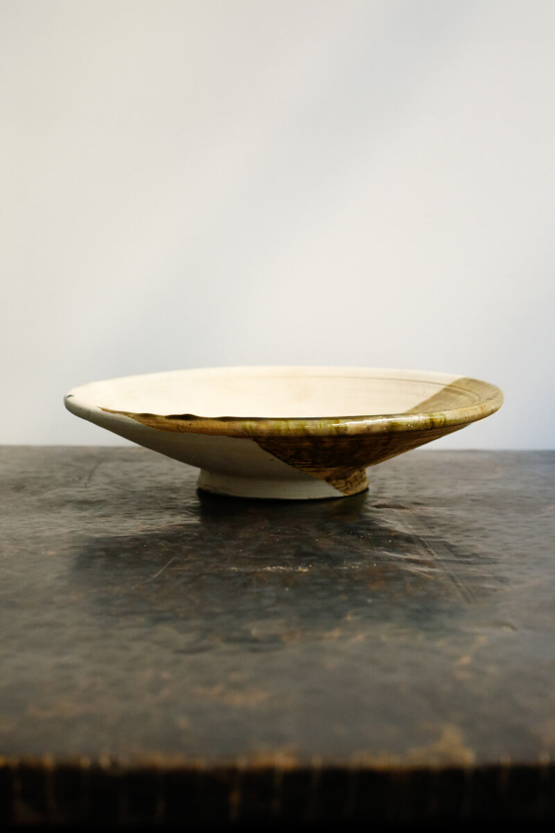 Half-Dipped Yellow Tamegroute Moroccan Platter