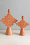 Chabi Chic Terracotta Orange Diamond Tadelakt Candle Holder - Available in 2 sizes