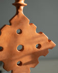 Chabi Chic Terracotta Orange Diamond Tadelakt Candle Holder - Available in 2 sizes