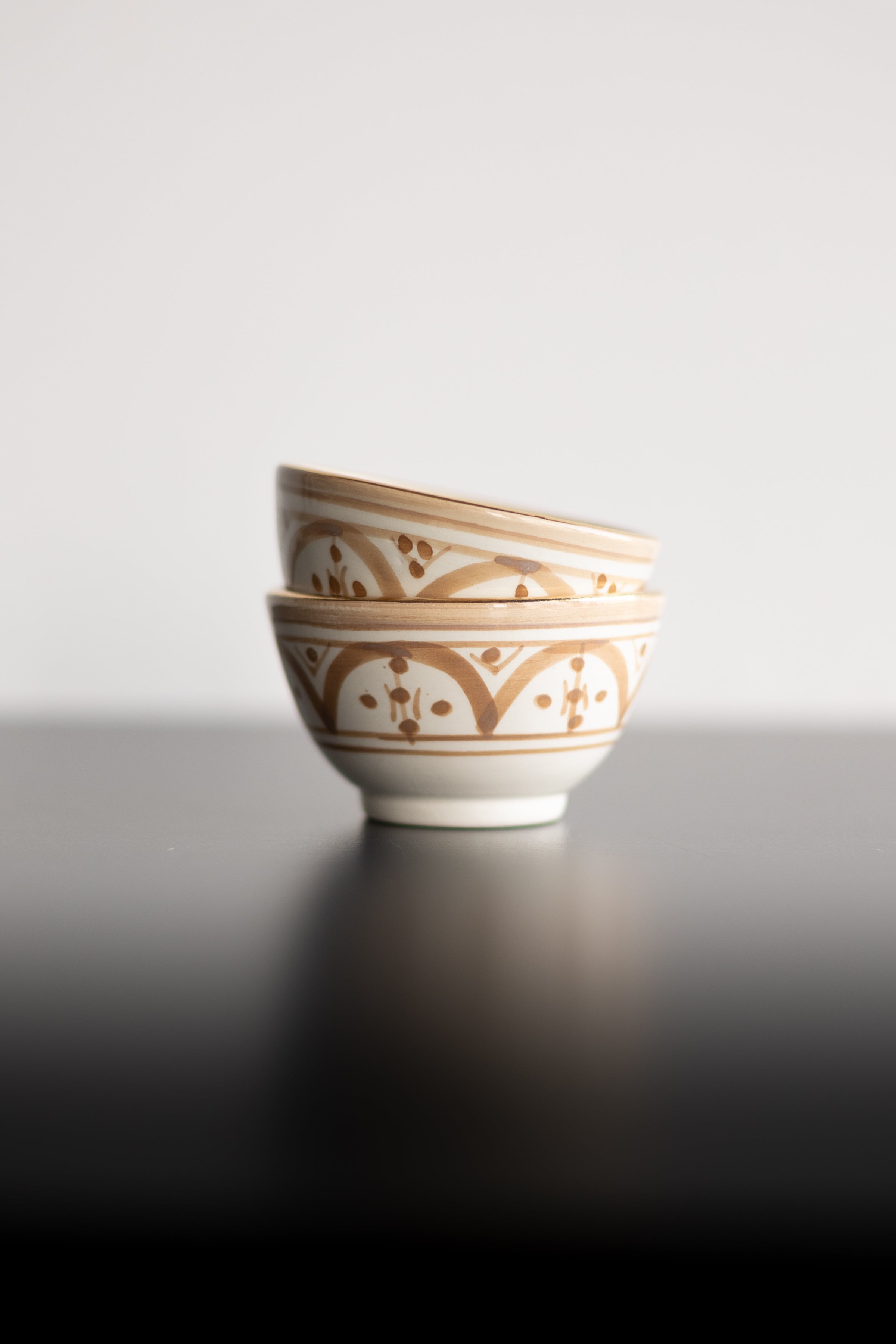 Set of 2 - Hand-painted Zwak Mini Snack Bowls - Sahara