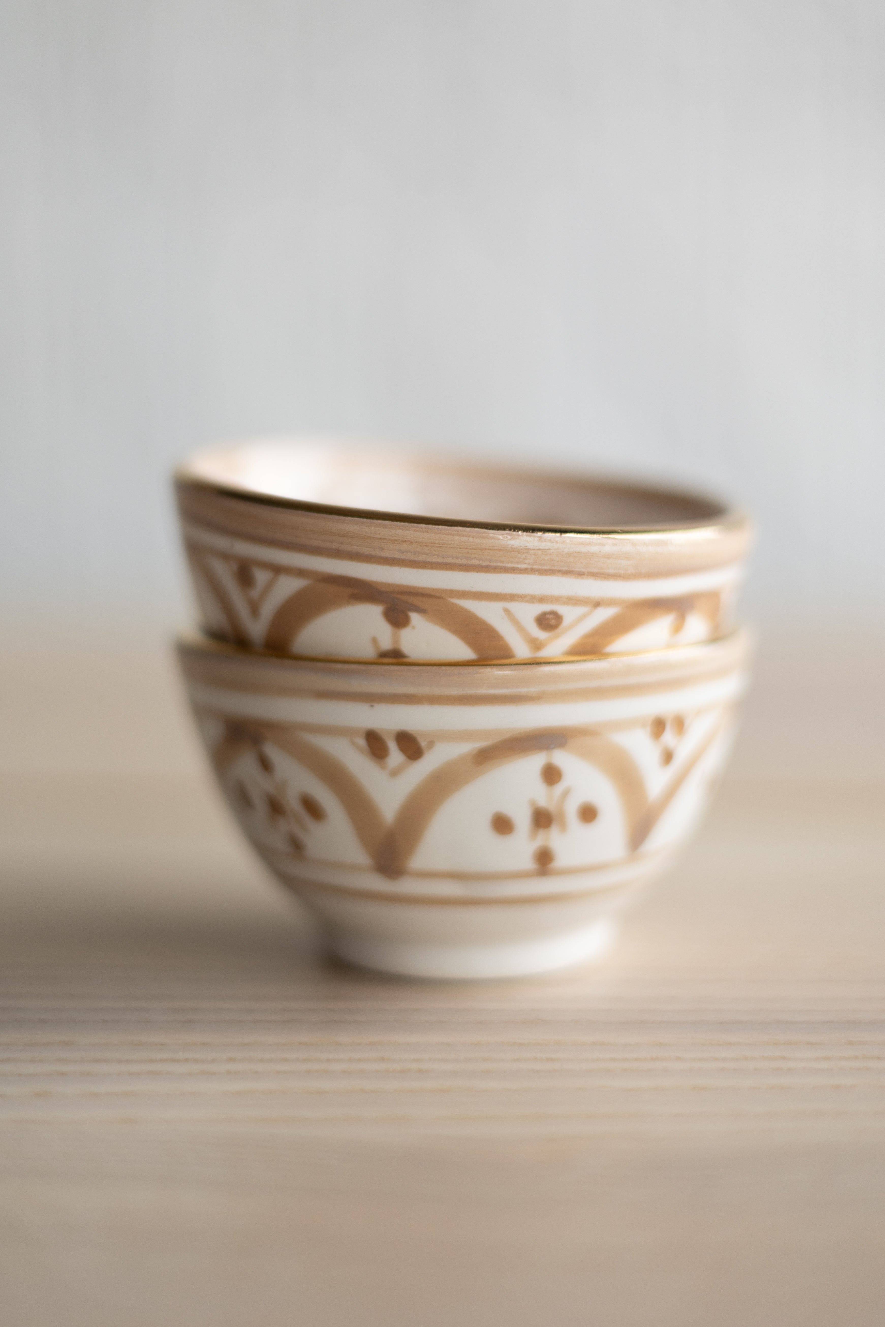Set of 2 - Hand-painted Zwak Mini Snack Bowls - Sahara