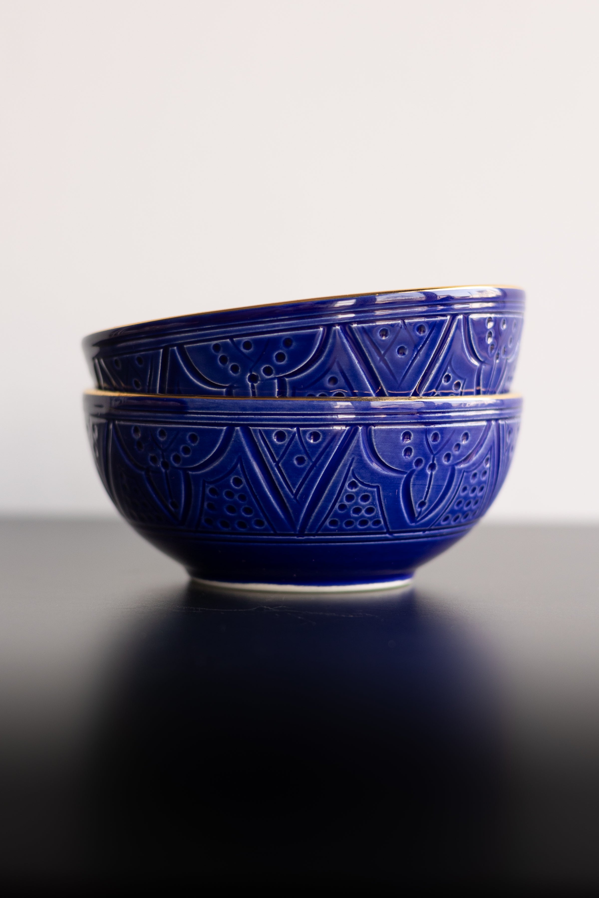 Chabi Chic Majorelle Blue Empreinte Bowls - Available in 3 sizes