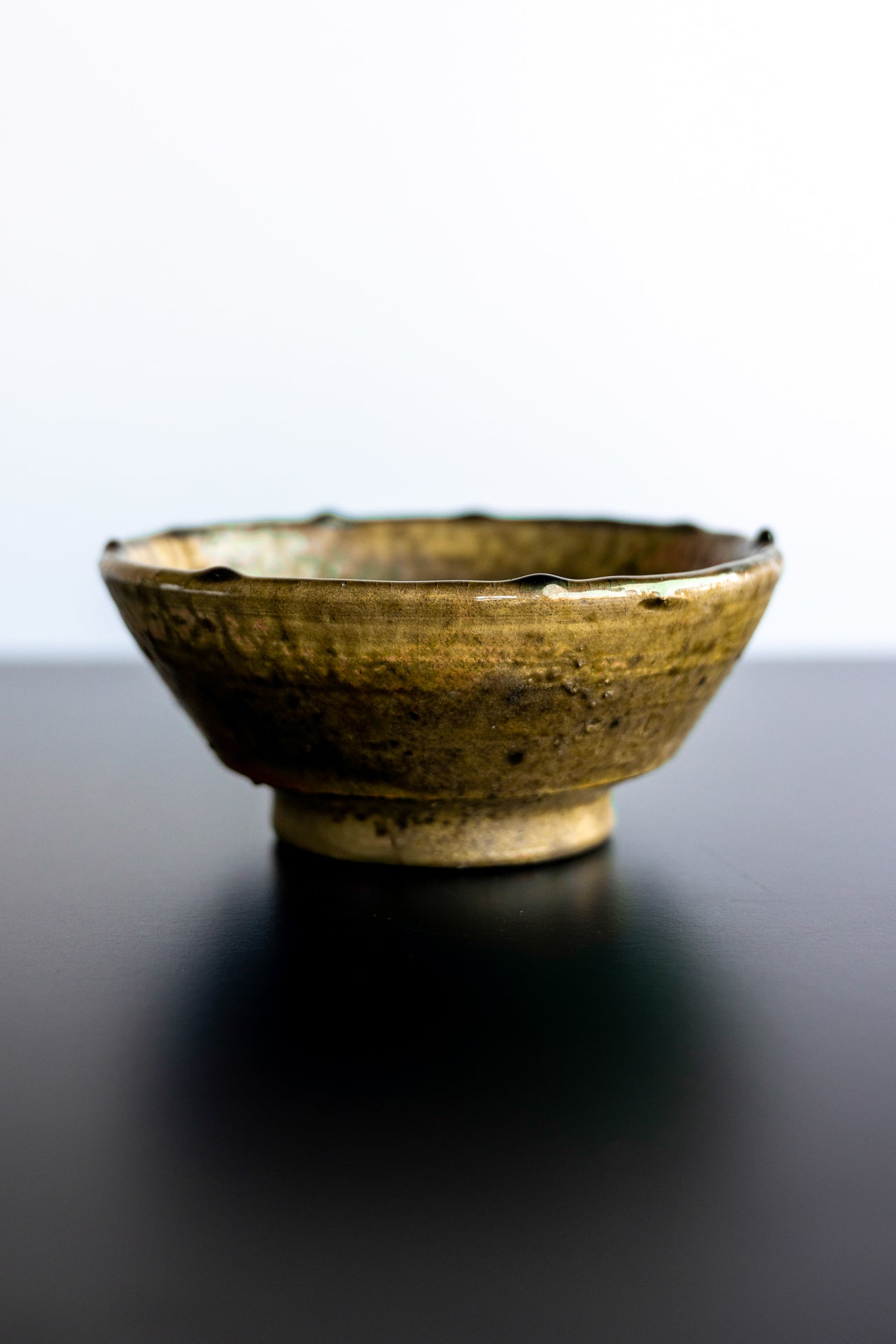 Handmade Yellow Tamegroute Moroccan Ceramic Bowl
