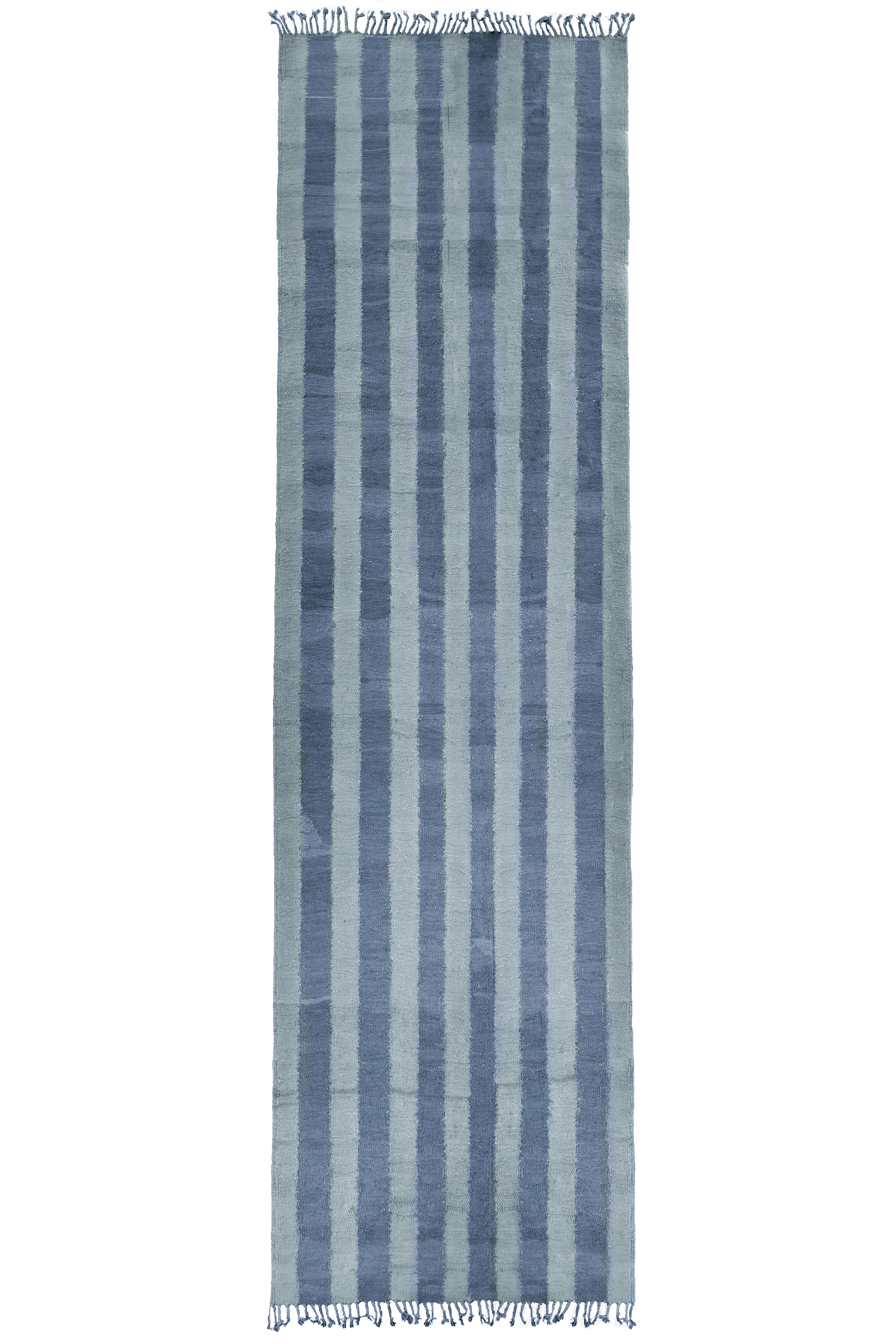 Striped Flatweave Moroccan Kilim Rug (Made-to-order) - Indigo