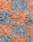 Slate & Terracotta Beni Mini Moroccan Wool Rug - 2x3 ft