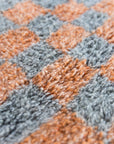 Slate & Terracotta Beni Mini Moroccan Wool Rug - 2x3 ft
