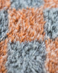 Slate & Terracotta Beni Mini Moroccan Wool Rug - 2x3 ft