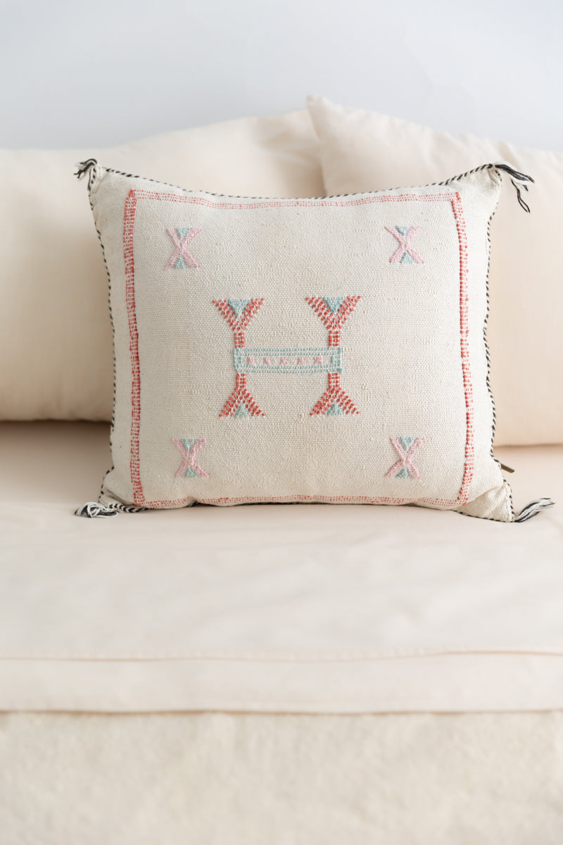 White Embroidered Moroccan 