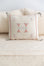 White Embroidered Moroccan "Sabra Cactus Silk" Pillow - 60