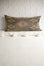 Brown Embroidered Moroccan "Sabra Cactus Silk" Lumbar Pillow - 21
