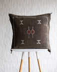 Setof2-2071CS-Dark-Brown-Brick-Red-White-Cactus-Silk-throw-Pillow
