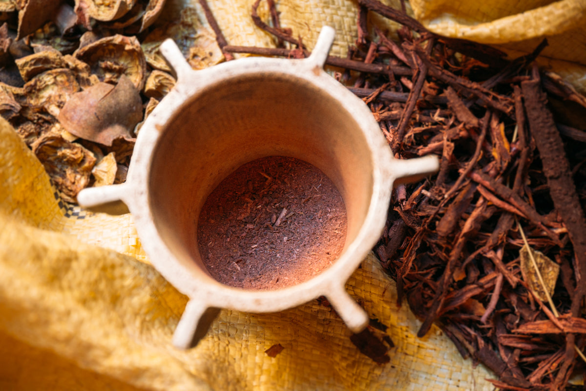 "Sunset" Handwoven Bed Coverlet with hand painted henna sunset - Limited Edition