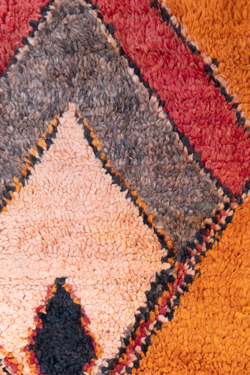 TANGERINE DREAM Vintage Moroccan Rug - 6'7 x 5'6