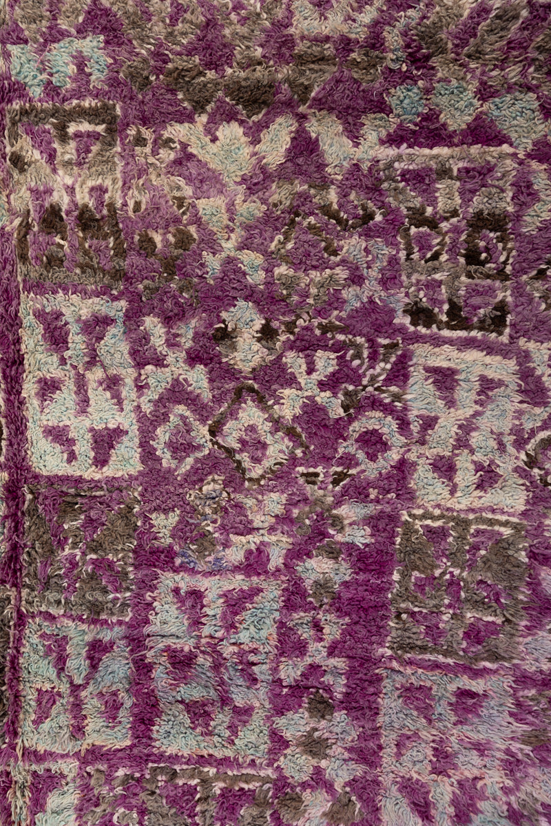 VILLAGESCAPE - Purple Vintage Talsint Moroccan Rug - 10'4 x 6'1