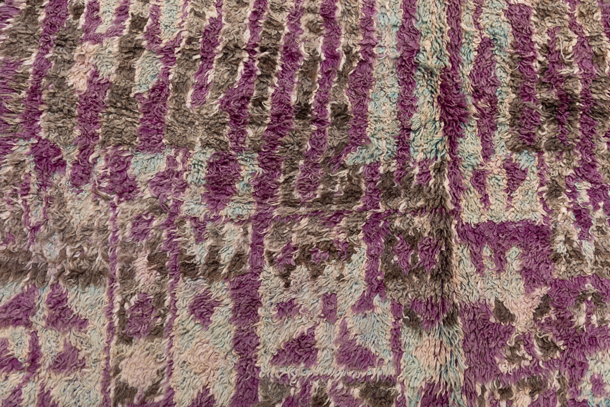VILLAGESCAPE - Purple Vintage Talsint Moroccan Rug - 10'4 x 6'1
