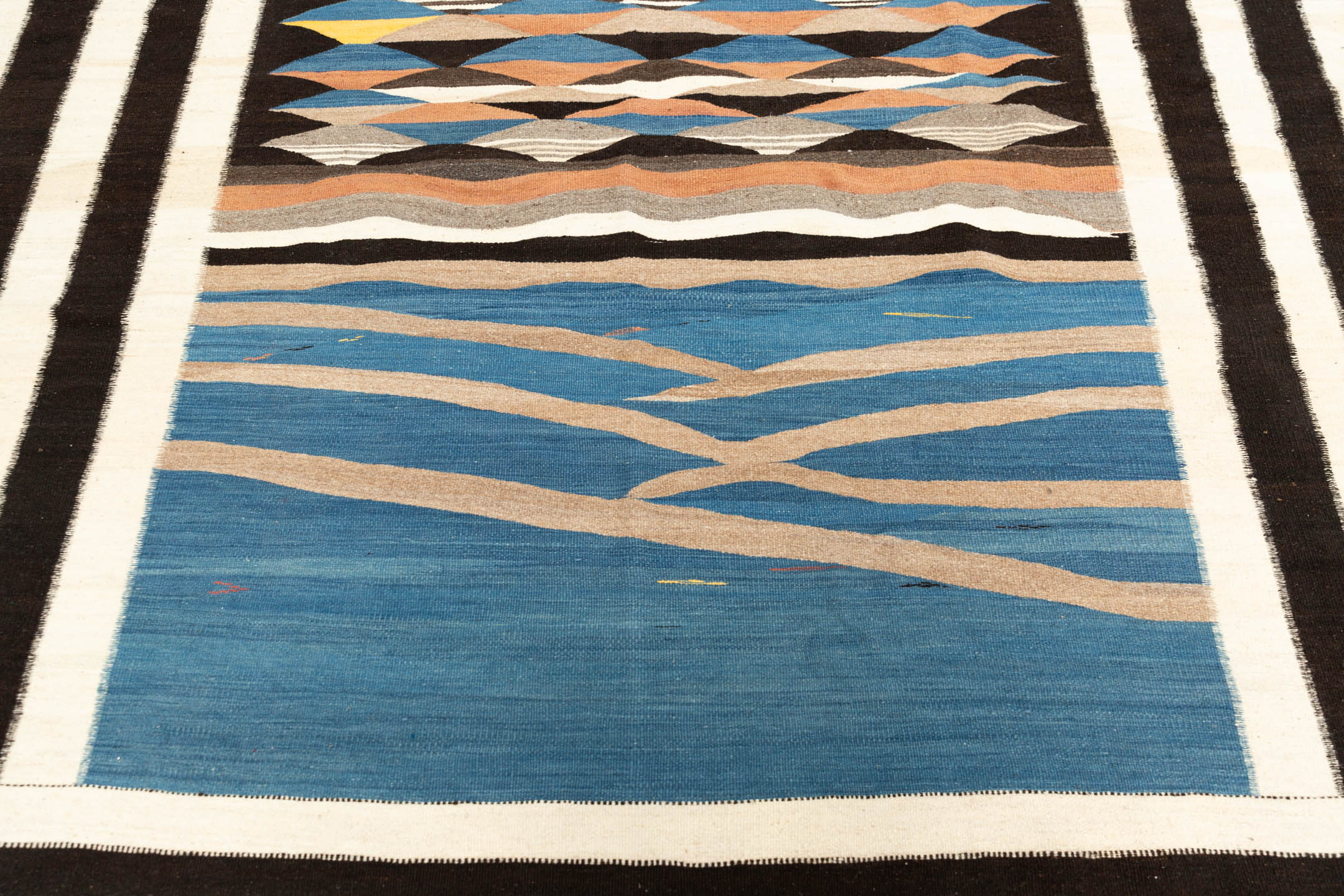POSTCARD 1 Moroccan Flat Weave Area Rug - 10'10" x 7'3"