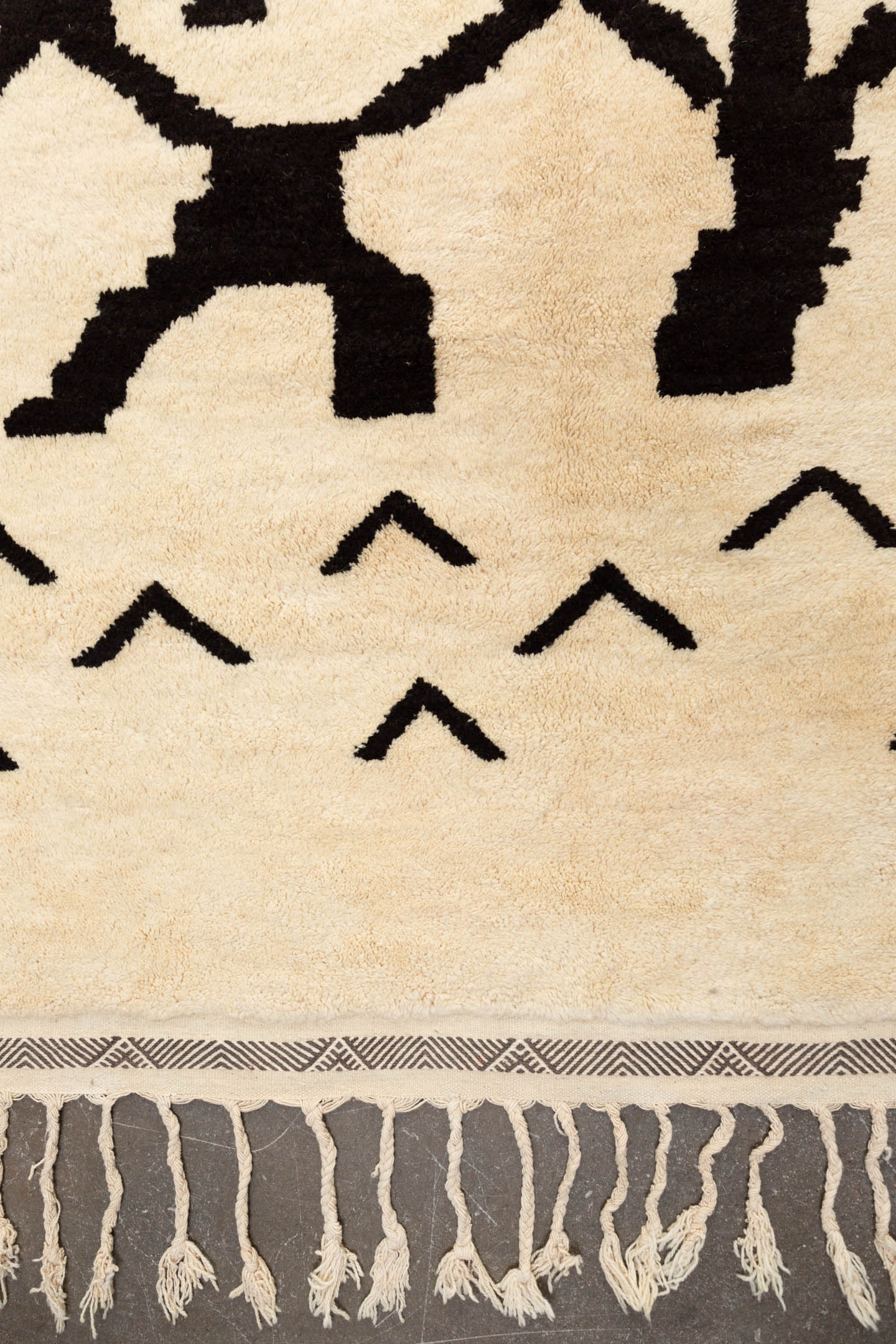 RORSCHACH Cream and Black Moroccan Area Rug - 10'4 x 8'