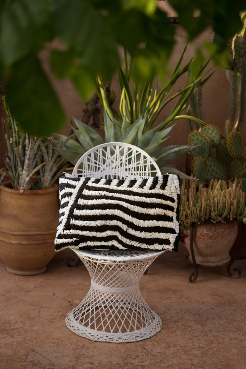 Moroccan flat weave Boucherouite pillow