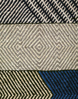 Close up Ouive Striped Chadoui Zanafi - Indigo - Flatweave Moroccan Rug