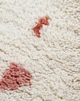 "SPRING" Hand-knotted Moroccan Wool Rug (Made-to-order) - Natural White with Beige, Rose, Burgundy, Eggplant & Pink