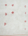 "SPRING" Hand-knotted Moroccan Wool Rug (Made-to-order) - Natural White with Beige, Rose, Burgundy, Eggplant & Pink