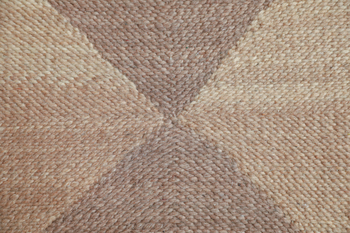 "DIAMOND" Checker Zanafi Flatweave Wool Rug (Made-to-Order) - Champagne Blush+Dusty Rose