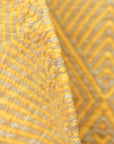 Customizable Gold Yellow and Sand Moroccan Zanafi Runner Rug - Made-to-Order - Available in 3 Colorways
