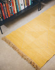 Customizable Gold Yellow and Sand Moroccan Zanafi Runner Rug - Made-to-Order - Available in 3 Colorways