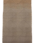 Two-tone Zanafi Flatweave Moroccan Wool Rug (Made-to-order) - Black + Sand